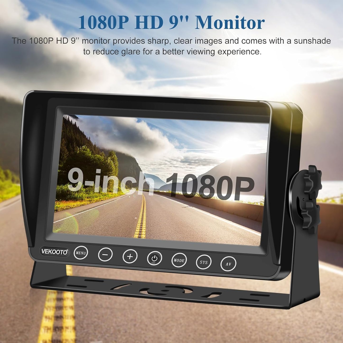 4K Wireless Backup Camera System: 9'' HD Quad Split Monitor, 1080P Side Rear View Camera, Recording, Waterproof, Digital Signal, RV Camera System for Rv/Truck/Trailer/Camper  WX9