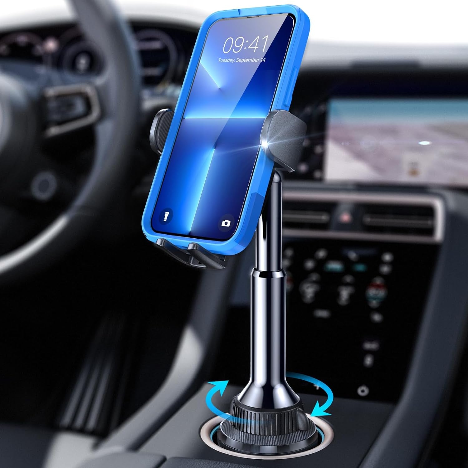 Cup Holder Car Phone Holder No Shaking Cup Holder Phone for Car Mount Rock Solid Car Phone Holder, Trucks, Suvs, Compatible with Iphone 16 15 14 13 plus Pro Max Samsung S25 All 4-7''